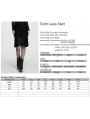 Black Gothic Vintage Lace Short Fishtail Skirt