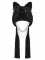 Black Gothic Punk Cat Ear Futuristic Hat