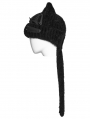 Black Gothic Punk Cat Ear Futuristic Hat