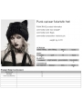 Black Gothic Punk Cat Ear Futuristic Hat