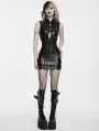 Black Gothic Cyberpunk PU Leather Corset Belt