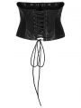 Black Gothic Cyberpunk PU Leather Corset Belt