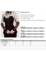 Red Gothic Crystal Beaded Lace Gloves