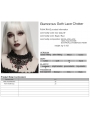 Black and Red Crystal Glamorous Gothic Lace Choker