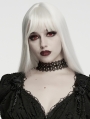 Black Gothic Vintage Cross Pattern Lace Choker