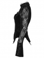 Black Gothic Gorgeous Embossed Velvet Shirt for Women