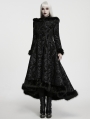 Black Gothic Elegant Vintage Stand Collar Jacket for Women