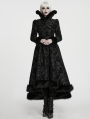 Black Gothic Elegant Vintage Stand Collar Jacket for Women