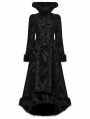 Black Gothic Elegant Vintage Stand Collar Jacket for Women