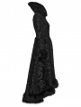 Black Gothic Elegant Vintage Stand Collar Jacket for Women