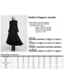 Black Gothic Elegant Vintage Stand Collar Jacket for Women