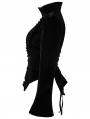 Black Gothic Dark Lace Velvet Coat for Women