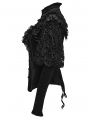 Black Gothic Lunar Eclipse Splicing Velvet Shirt for Women