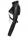 Black Gothic Cyberpunk Cropped Jacket for Women