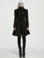 Black Gothic Vintage Court Applique Coat for Women