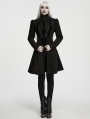 Black Gothic Vintage Court Applique Coat for Women