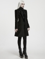 Black Gothic Vintage Court Applique Coat for Women