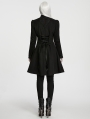 Black Gothic Vintage Court Applique Coat for Women