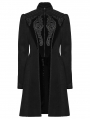 Black Gothic Vintage Court Applique Coat for Women
