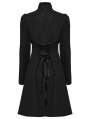 Black Gothic Vintage Court Applique Coat for Women