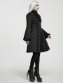 Black Gothic Noble Embroidered Beaded Lace Trim Jacket for Women