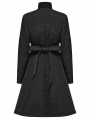 Black Gothic Noble Embroidered Beaded Lace Trim Jacket for Women