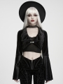Black Gothic Velvet Bat Short Jacket for Women