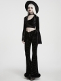 Black Gothic Velvet Bat Short Jacket for Women