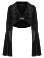 Black Gothic Velvet Bat Short Jacket for Women