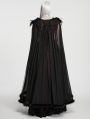 Black Gothic Shadow Mesh Feather Cloak for Women
