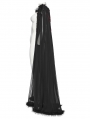 Black Gothic Shadow Mesh Feather Cloak for Women