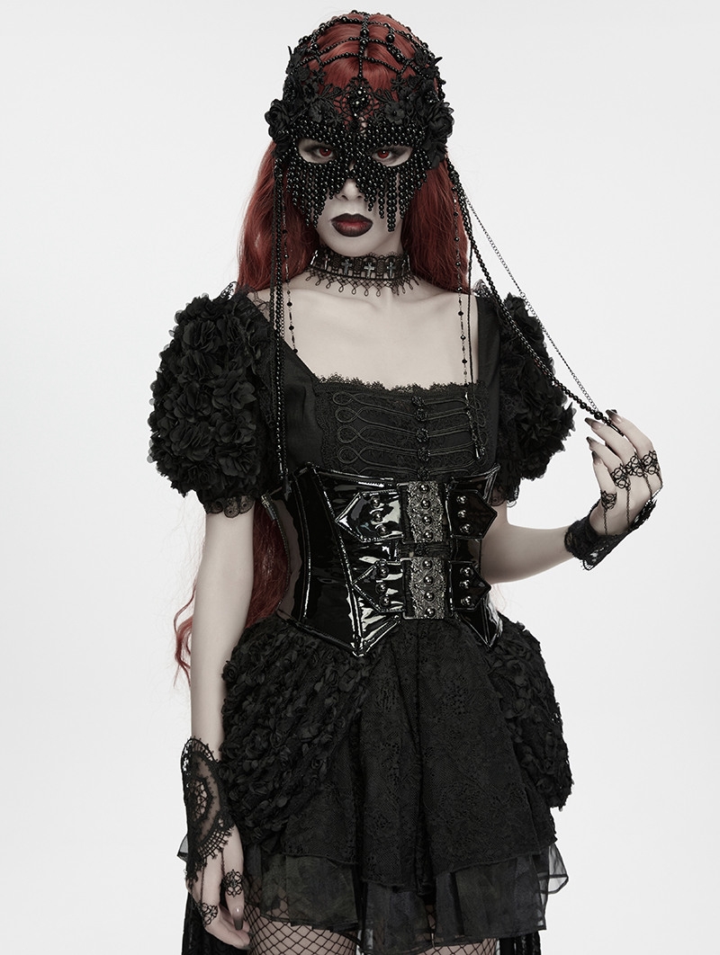 Black Gothic Night Dark Priestess Masque Mask