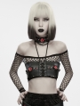 Black Punk Gothic Red Evil Eye Bra