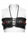 Black Punk Gothic Red Evil Eye Bra