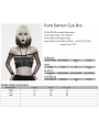 Black Punk Gothic Red Evil Eye Bra
