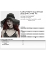 Black Gothic Witch Fringed Floral Wide Brim Straw Hat
