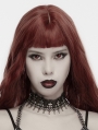 Black Gothic Cathedral Cross Lace Choker