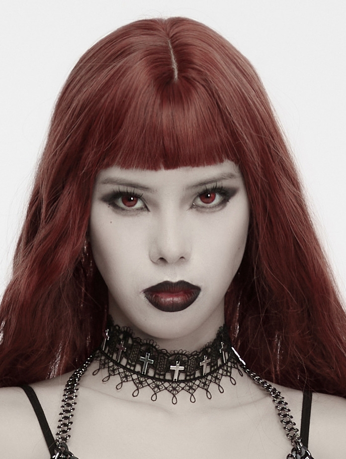 Black Gothic Cathedral Cross Lace Choker