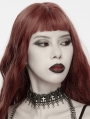 Black Gothic Cathedral Cross Lace Choker