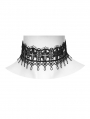 Black Gothic Cathedral Cross Lace Choker