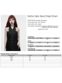 Black Gothic Dark Skull Chest Chain Harness