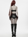 Black Gothic Bloody Rose Lace Chain Bralet