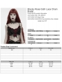 Black Gothic Bloody Rose Lace Chain Bralet