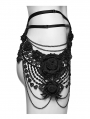 Black Gothic Rose Lace Hip Chains Harness