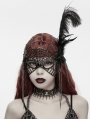 Black Vintage Gothic Feather Masquerade Mask
