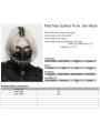 Black Gothic Mad Max Spiked Punk Jaw Mask