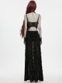 Black Gothic Vintage Angel Fluffy Feather Lace Up Bralet