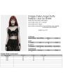 Black Gothic Vintage Angel Fluffy Feather Lace Up Bralet