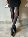 Black Gothic Diamond Pattern Fishnet Tights