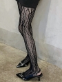 Black Gothic Openwork Lace Pattern Tights